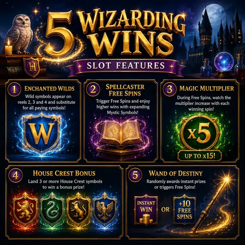 5 Wizarding Wins Slot Features