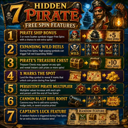 7 Hidden Pirate Free Spin Features