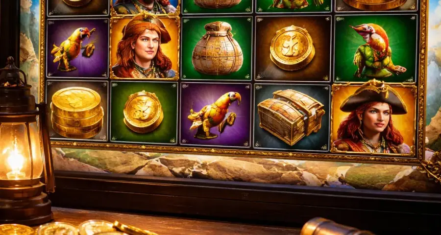 Core Game Layout in the Pirate Gold Slot