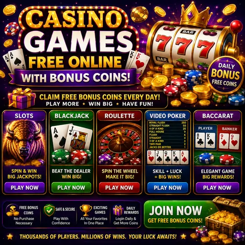 Casino Games Free Online With Bonus Coins