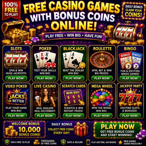 Free Casino Games With Bonus Coins Online