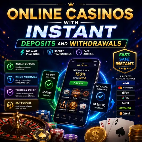 Online Casinos with Instant Deposits and Withdrawals