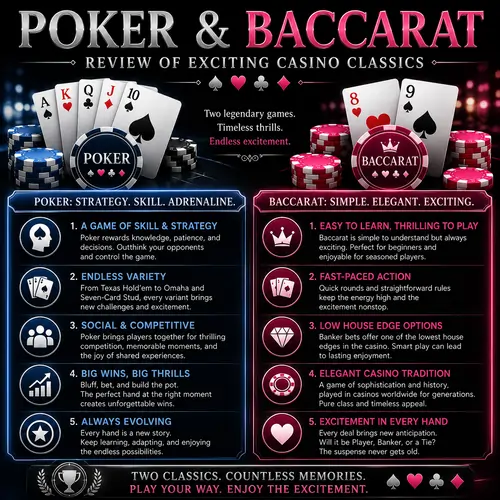 Poker and Baccarat Review of Exciting Casino Classics