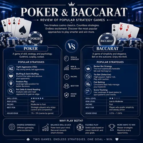 Poker and Baccarat Review of Popular Strategy Games