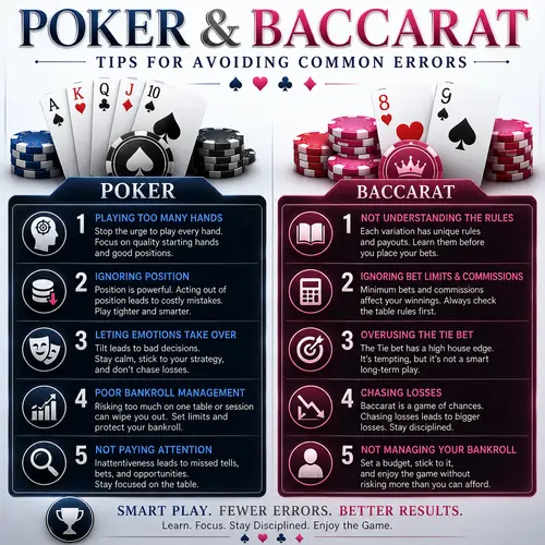 Poker and Baccarat Tips for Avoiding Common Errors