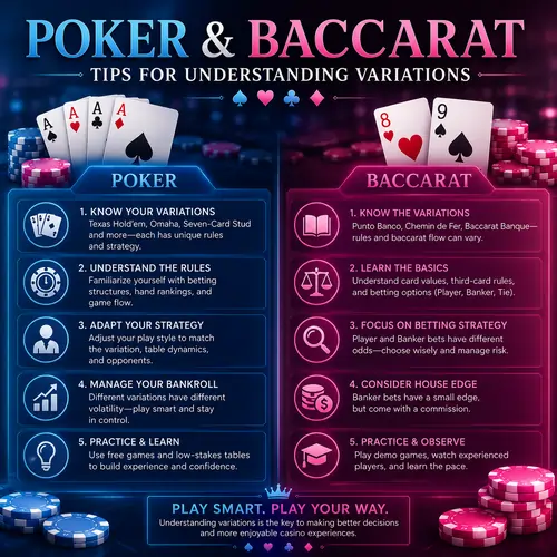 Poker and Baccarat Tips for Understanding Variations