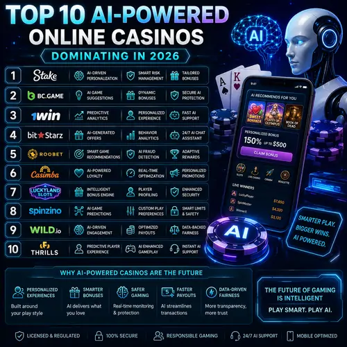 Top 10 AI-Powered Online Casinos Dominating